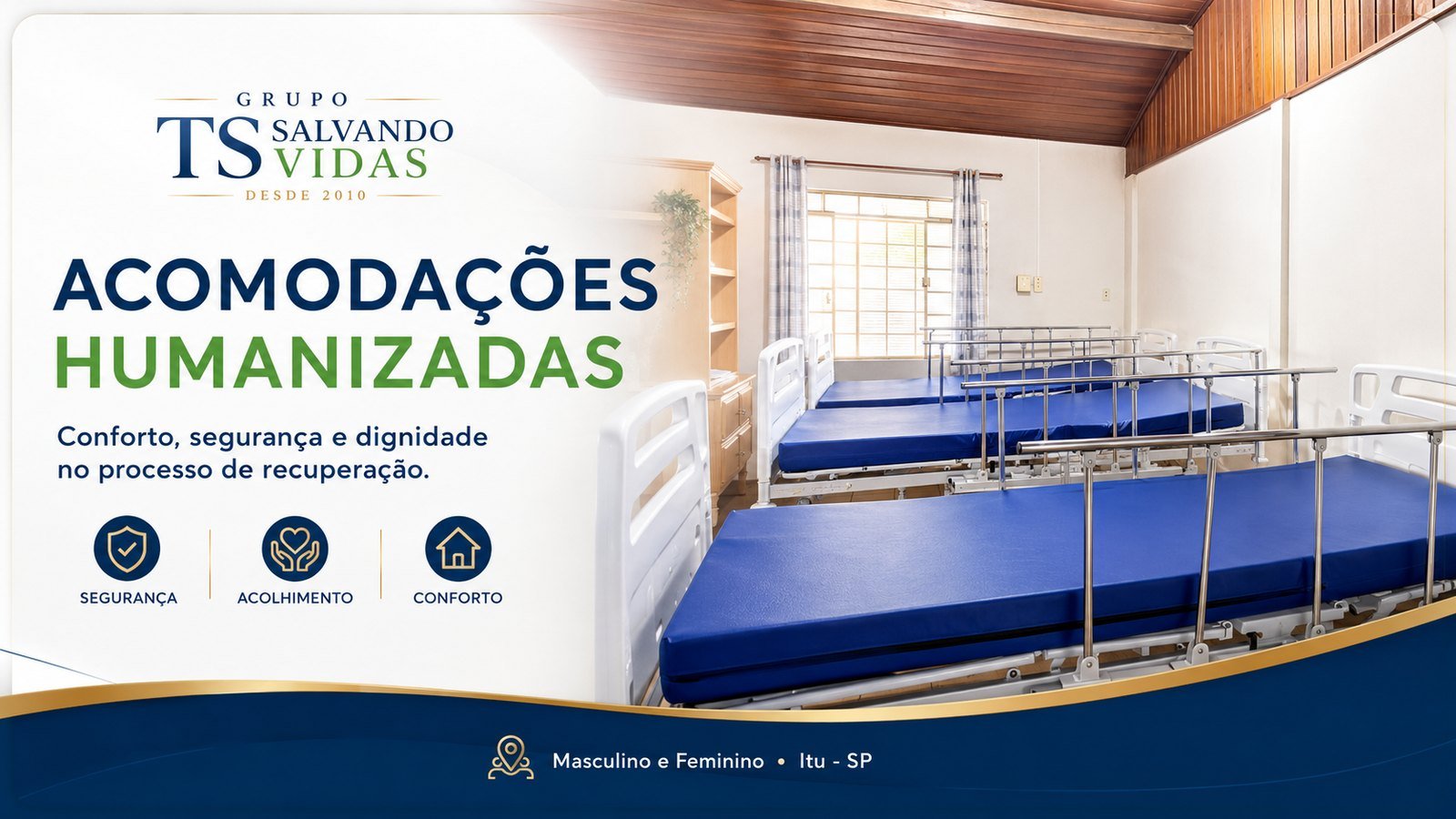 Enfermaria e cuidado clínico no Hospital Terapêutico Evoluir em Itu-SP