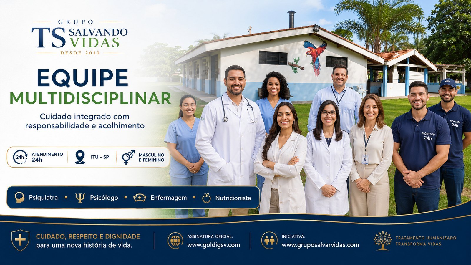 Apoio à família no Hospital Terapêutico Evoluir em Itu-SP